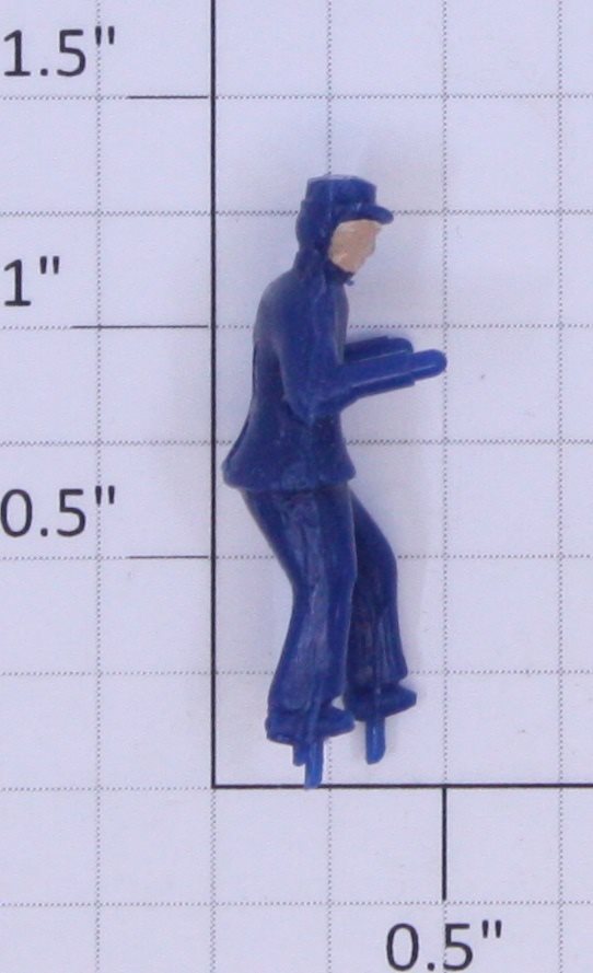 American Flyer 42321-51 Plastic S Gauge Blue Sawmill Figure Painted