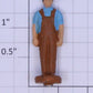 American Flyer FIG0204 Metal Wayside Station Cart Man Figure with Brown Hat