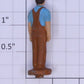 American Flyer FIG0204 Metal Wayside Station Cart Man Figure with Brown Hat