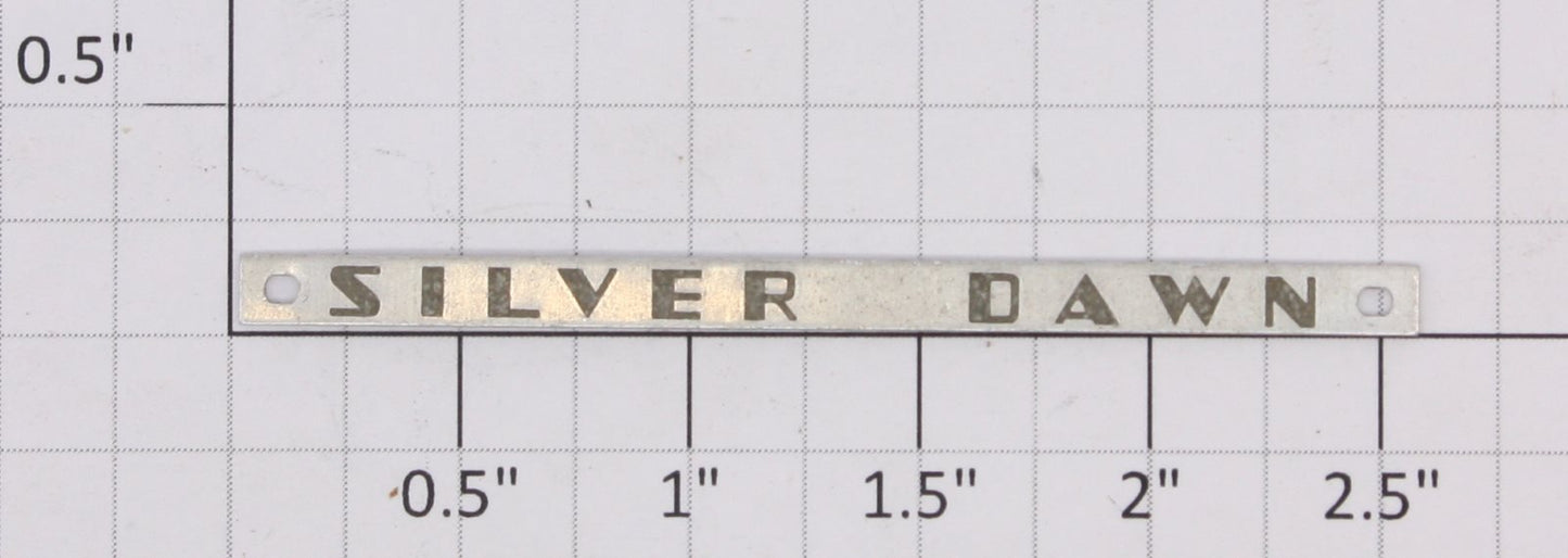 Lionel 2531-47 Silver Dawn Nameplate, No Adhesive