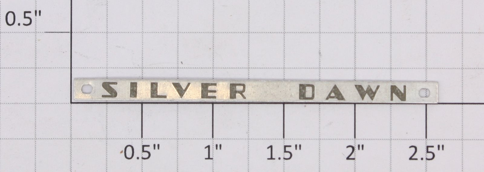 Lionel 2531-47 Silver Dawn Nameplate, No Adhesive