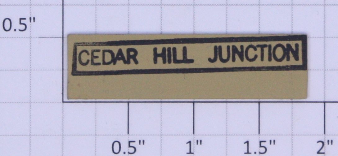 American Flyer SGN0569 "Cedar Hill Junction" Tower Metal Sign