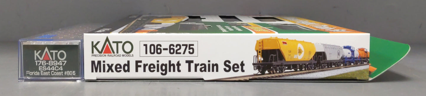 Kato 106-0026 FEC GE ES44C4 Gevo And Mixed Freight N Gauge Starter Set