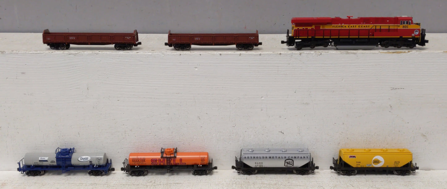 Kato 106-0026 FEC GE ES44C4 Gevo And Mixed Freight N Gauge Starter Set