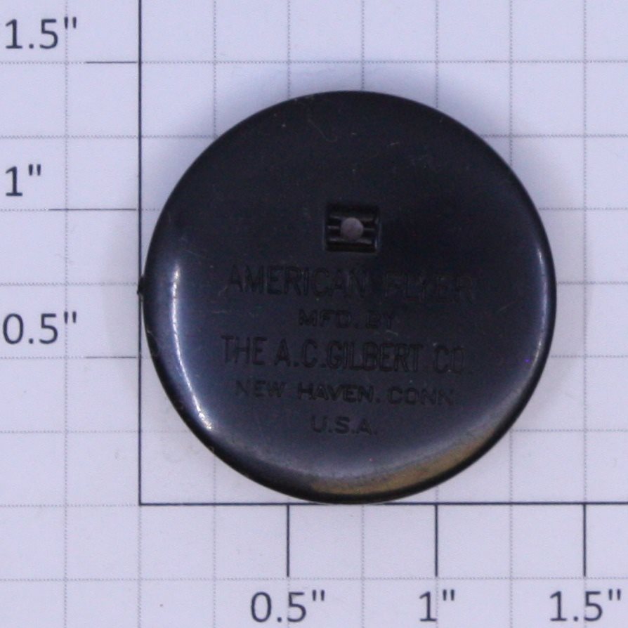 American Flyer PA-10061 S Scale Black Plastic Tank Car End with Lettering