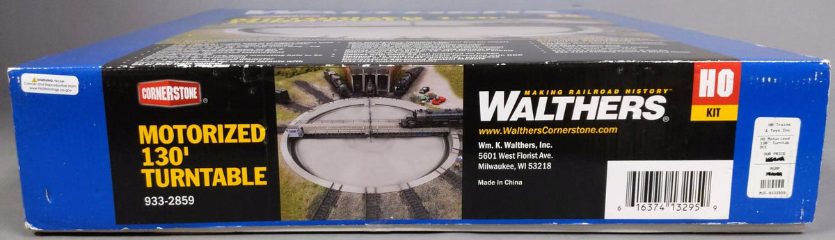 Walthers 933-2859 HO 19-1/8" 47.8 cm  Motorized 130' Turntable LN/Box