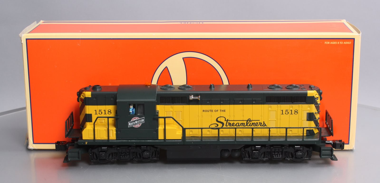 Lionel 6-28517 O C&NW Command Control Special GP7 Diesel Locomotive #1518 EX/Box