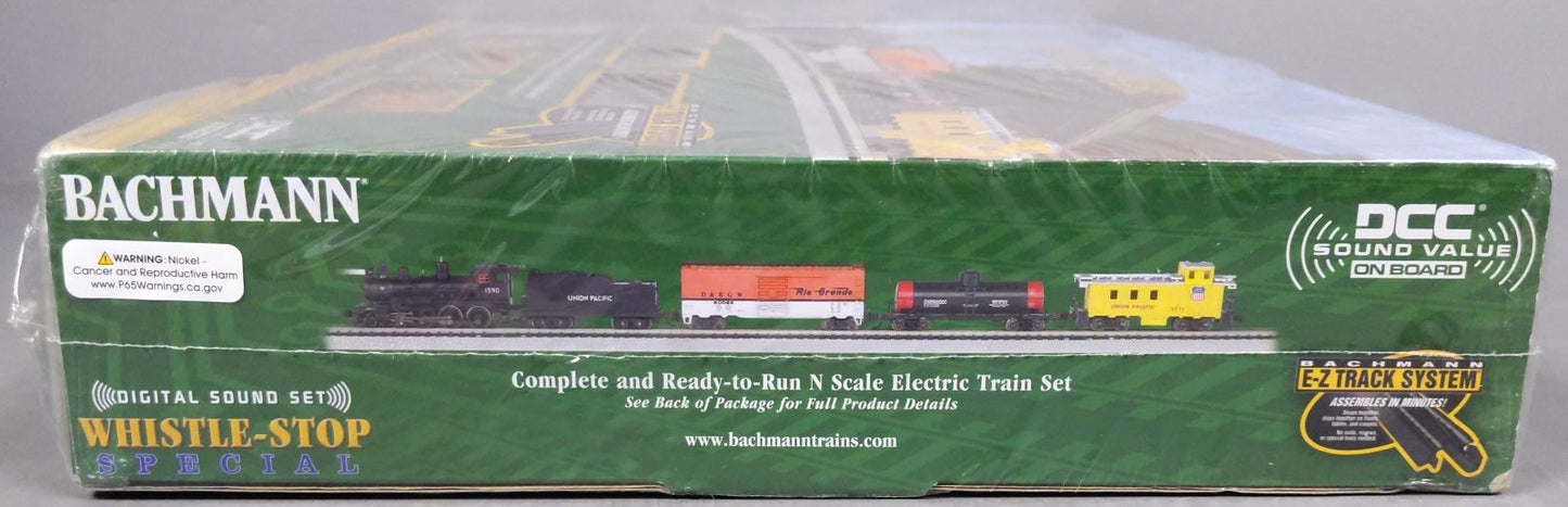 Bachmann 24133 N Scale Whistle-Stop Special Steam Starter Freight Train Set MT/Box