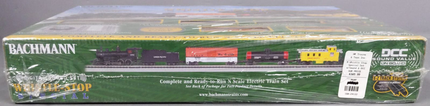 Bachmann 24133 N Scale Whistle-Stop Special Steam Starter Freight Train Set MT/Box
