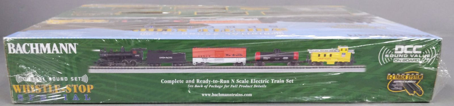 Bachmann 24133 N Scale Whistle-Stop Special Steam Starter Freight Train Set MT/Box