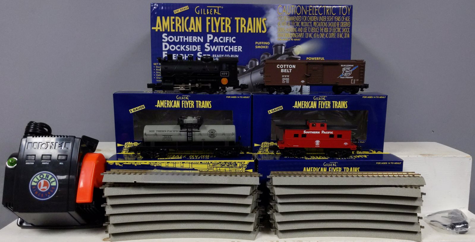 American Flyer 6-49634 S Gauge Southern Pacific Docksider Steam Train Set