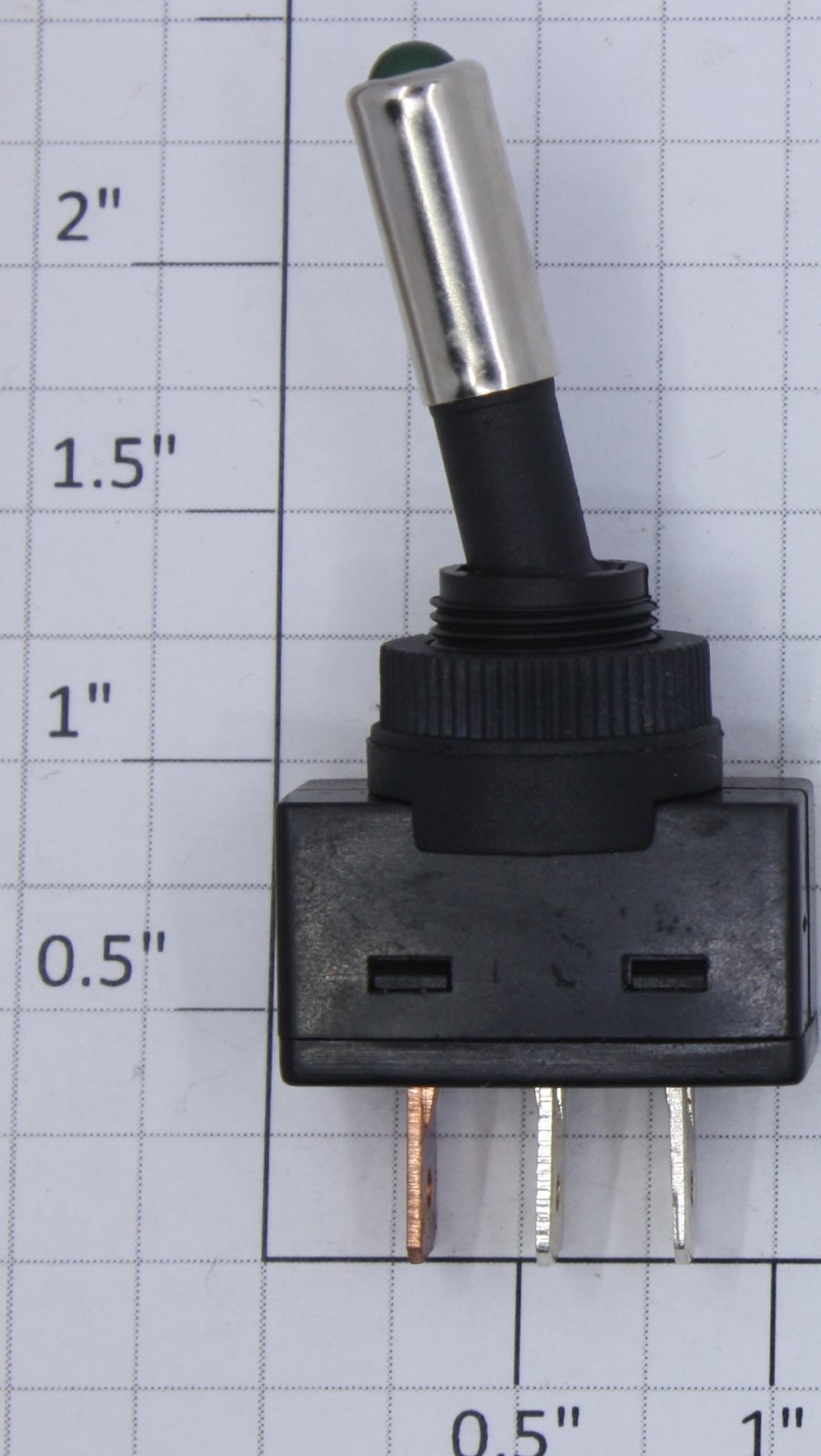 Acme 0103-07 SPST Illuminated Green Lever Panel Toggle Switch 20A @ 12VDC