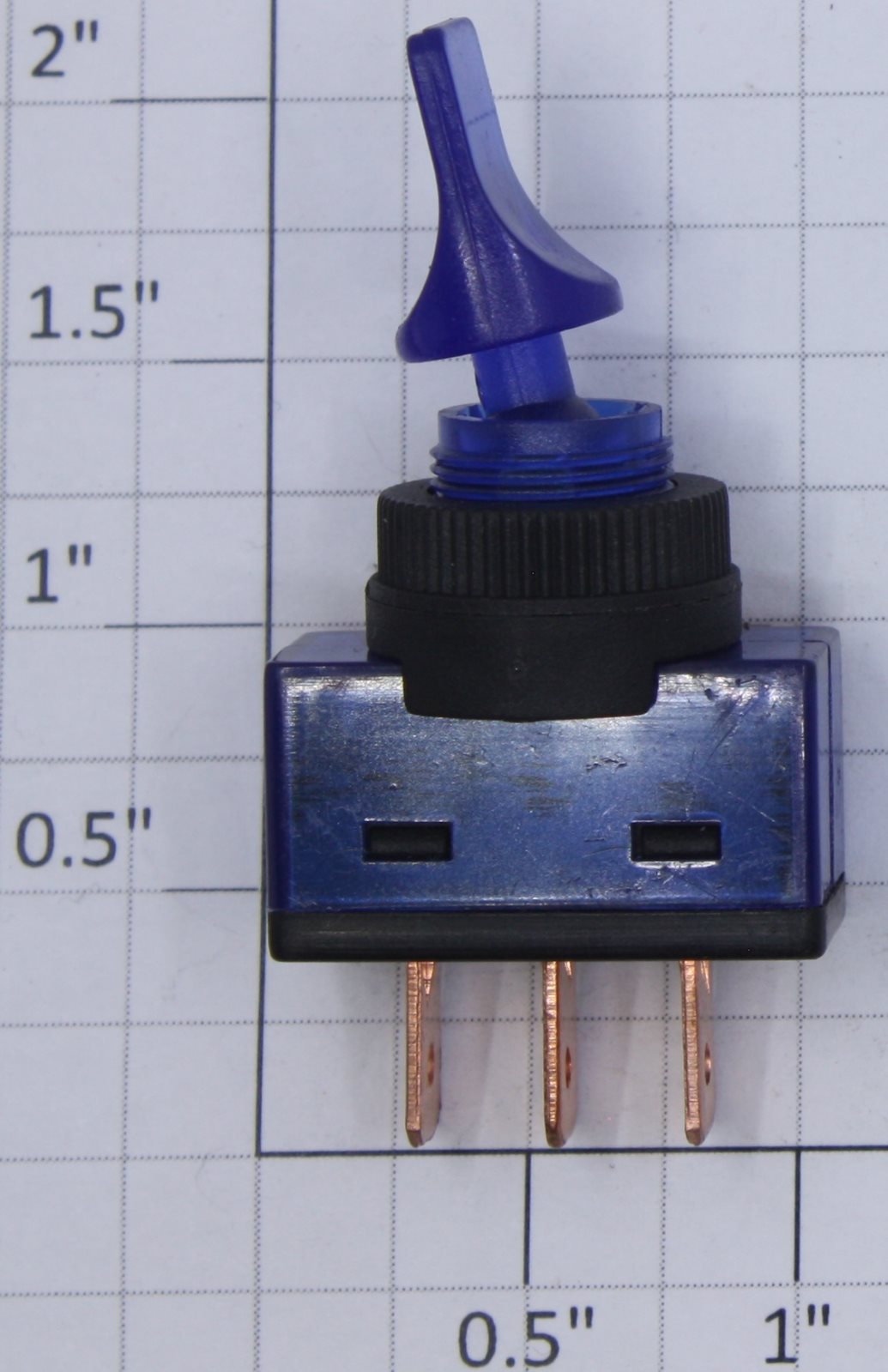 Acme 0103-06 SPST Blue Duckbill Panel Toggle Switch 12VDC