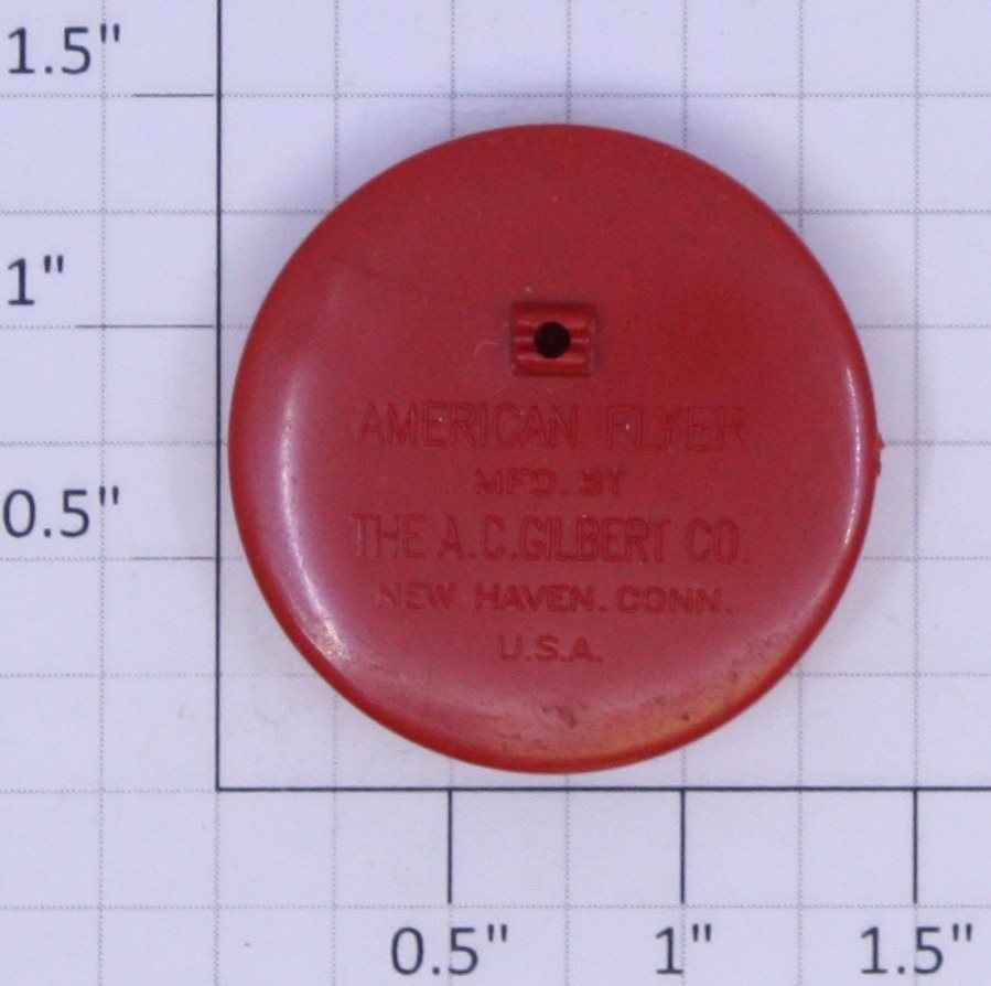 American Flyer PA-10061 S Scale Red Plastic Tank Car End with Lettering
