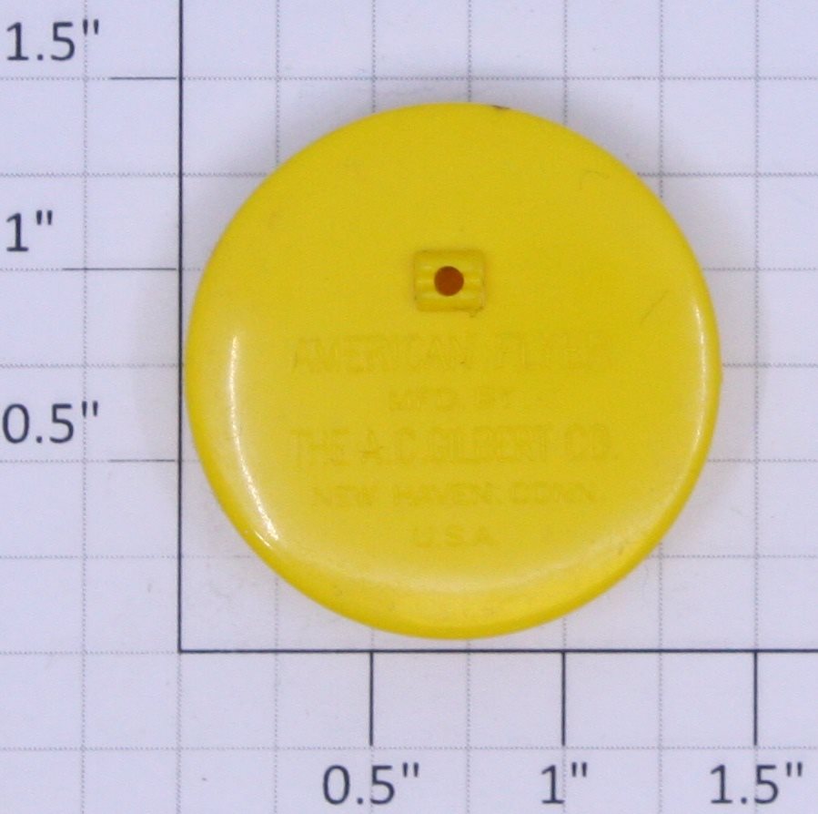American Flyer PA-10061 S Scale Yellow Plastic Tank Car End with Lettering