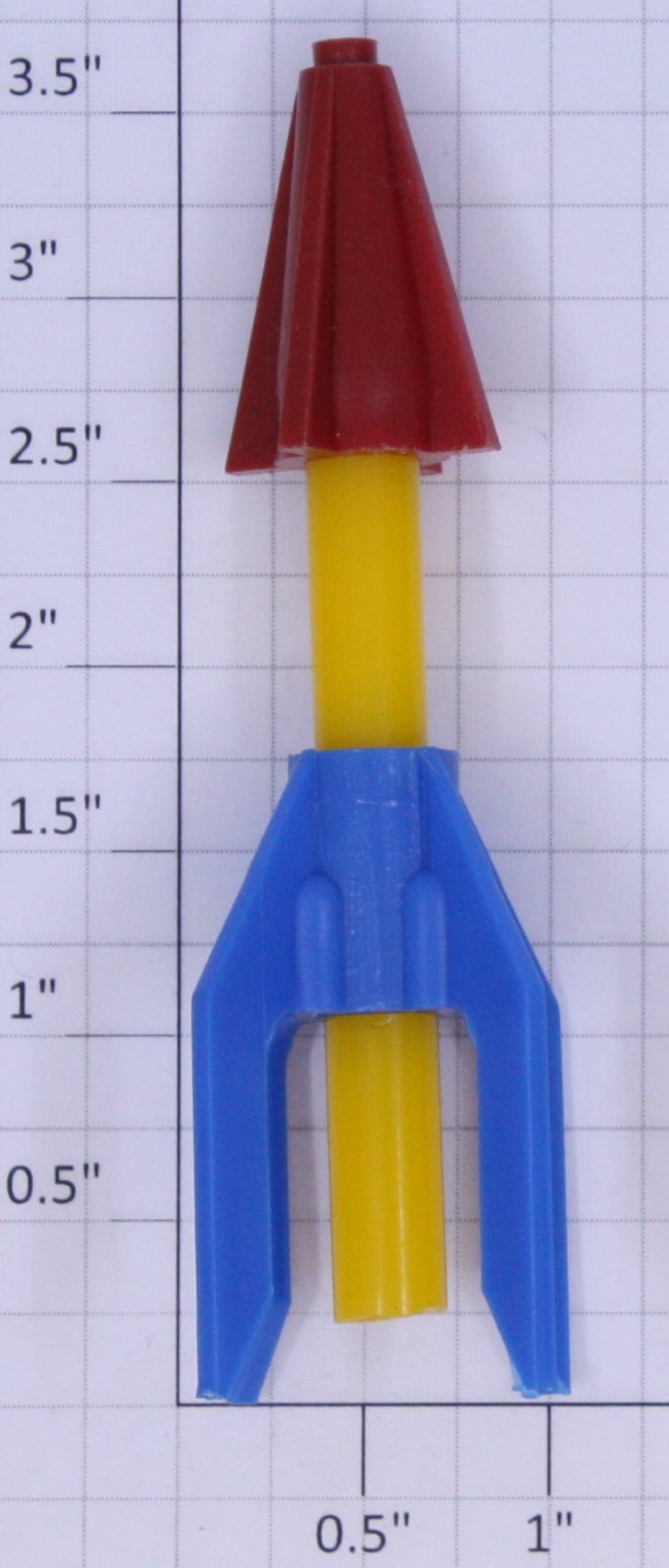 American Flyer P14A686X S Scale Red/Yellow/Blue Rocket