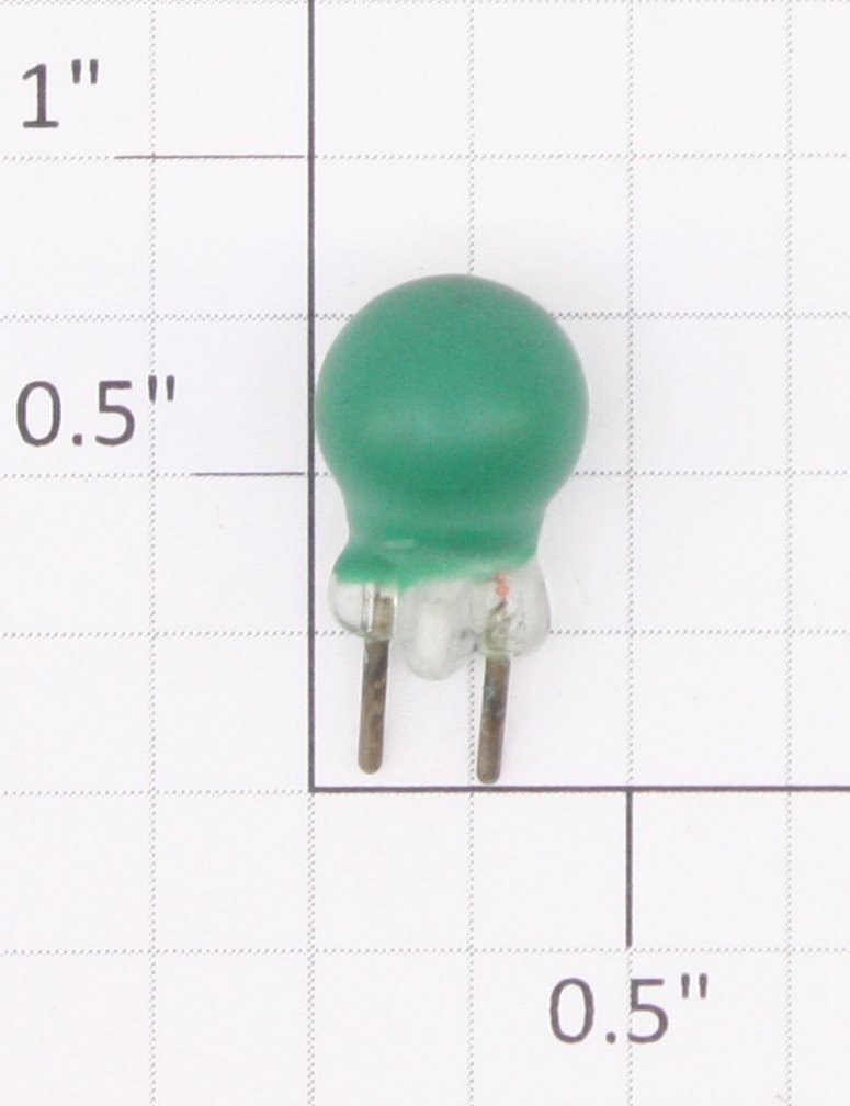 Lionel 12G 6 Volt 2-Pin Translucent Green Small Globe Bulb