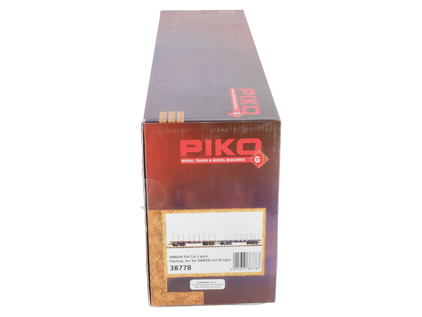 Piko 38778 G Denver & Rio Grande Western Flatcar with Stakes (Set of 2)