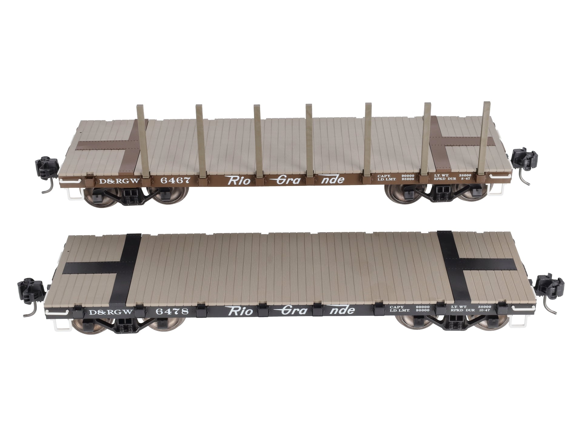Piko 38778 G Denver & Rio Grande Western Flatcar with Stakes (Set of 2)