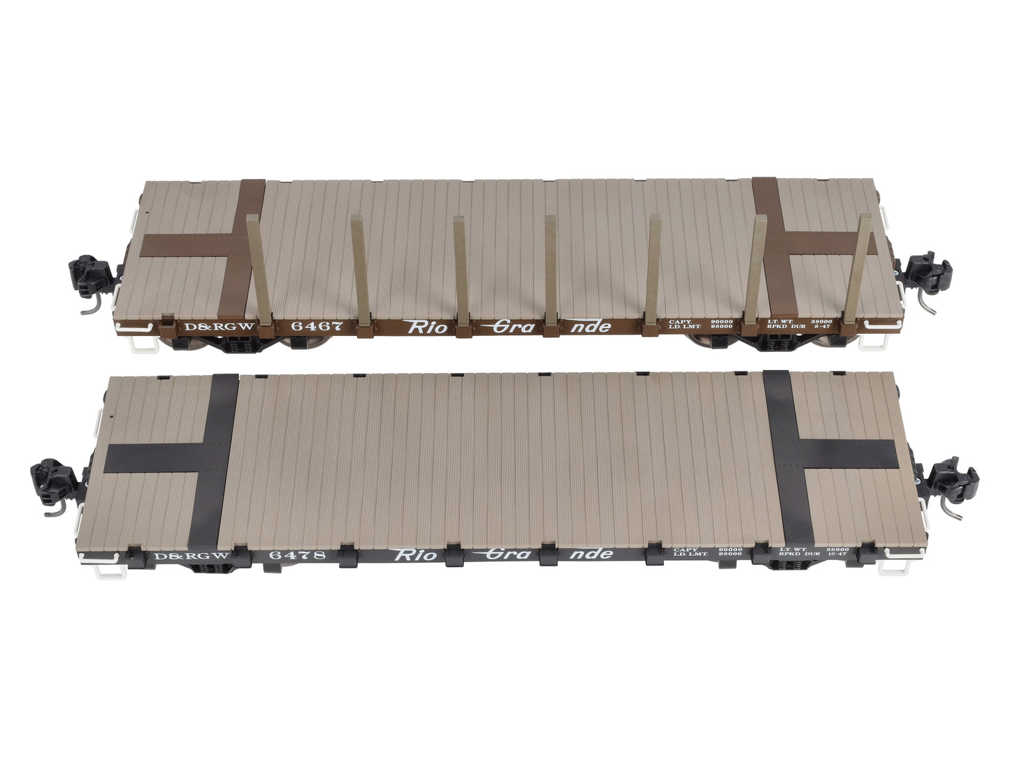 Piko 38778 G Denver & Rio Grande Western Flatcar with Stakes (Set of 2)