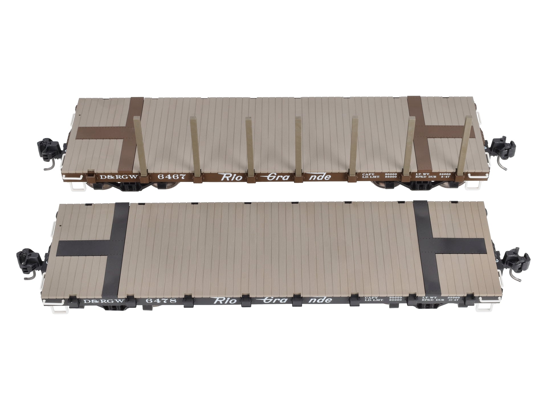 Piko 38778 G Denver & Rio Grande Western Flatcar with Stakes (Set of 2)
