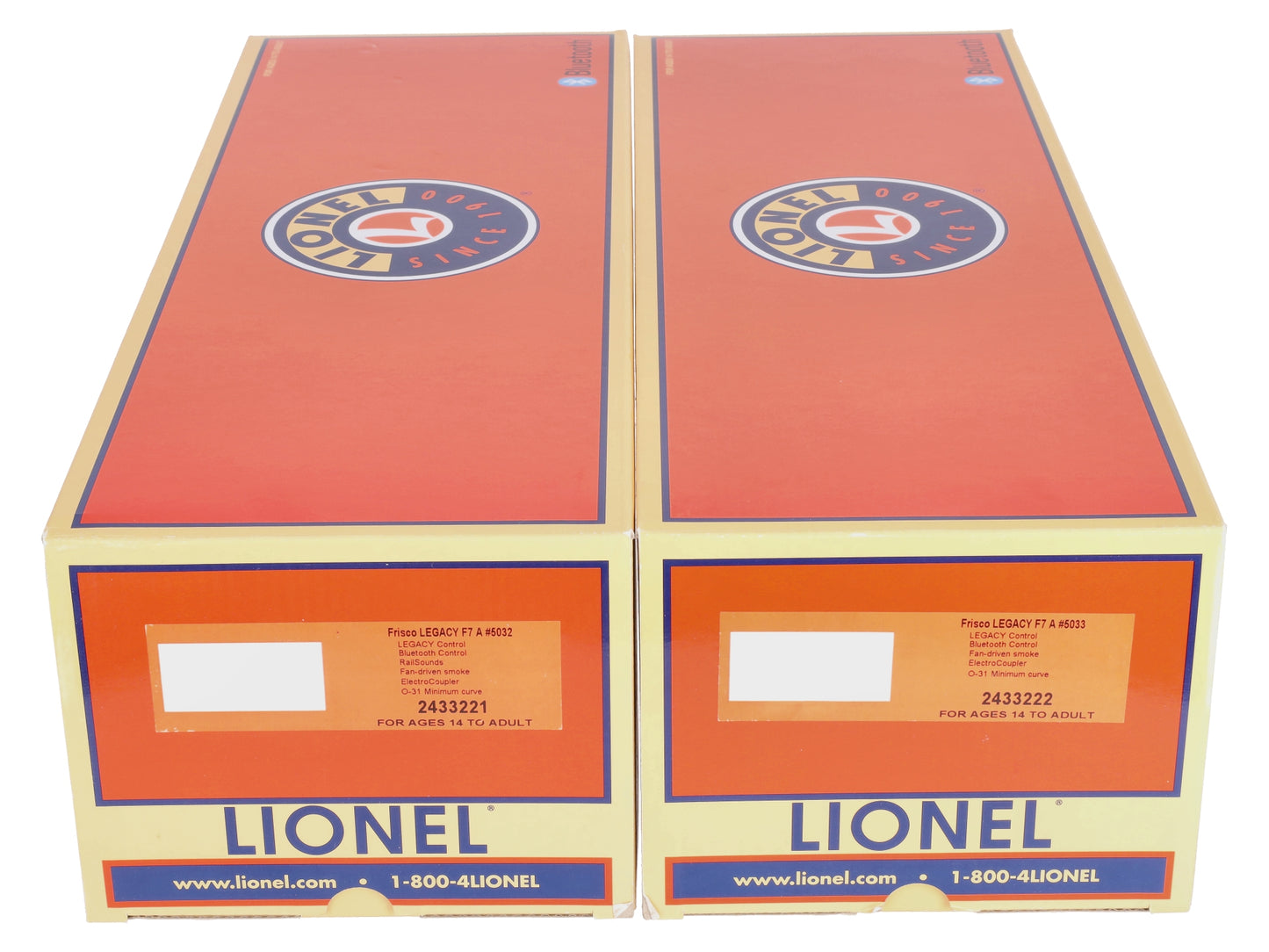 Lionel 2433220 O Gauge LEGACY Frisco F7 AA Diesel Engine Set #5032/5033