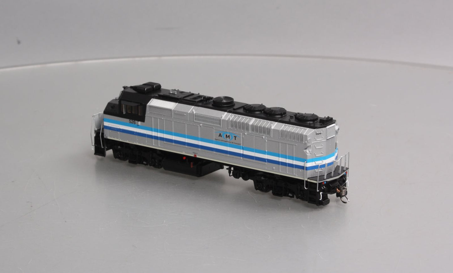 Rapido Trains 019522 HO AMT 3 Stripe F59PH Diesel Locomotive with DCC/Sound #526