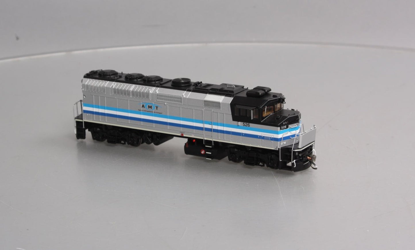 Rapido Trains 019522 HO AMT 3 Stripe F59PH Diesel Locomotive with DCC/Sound #526