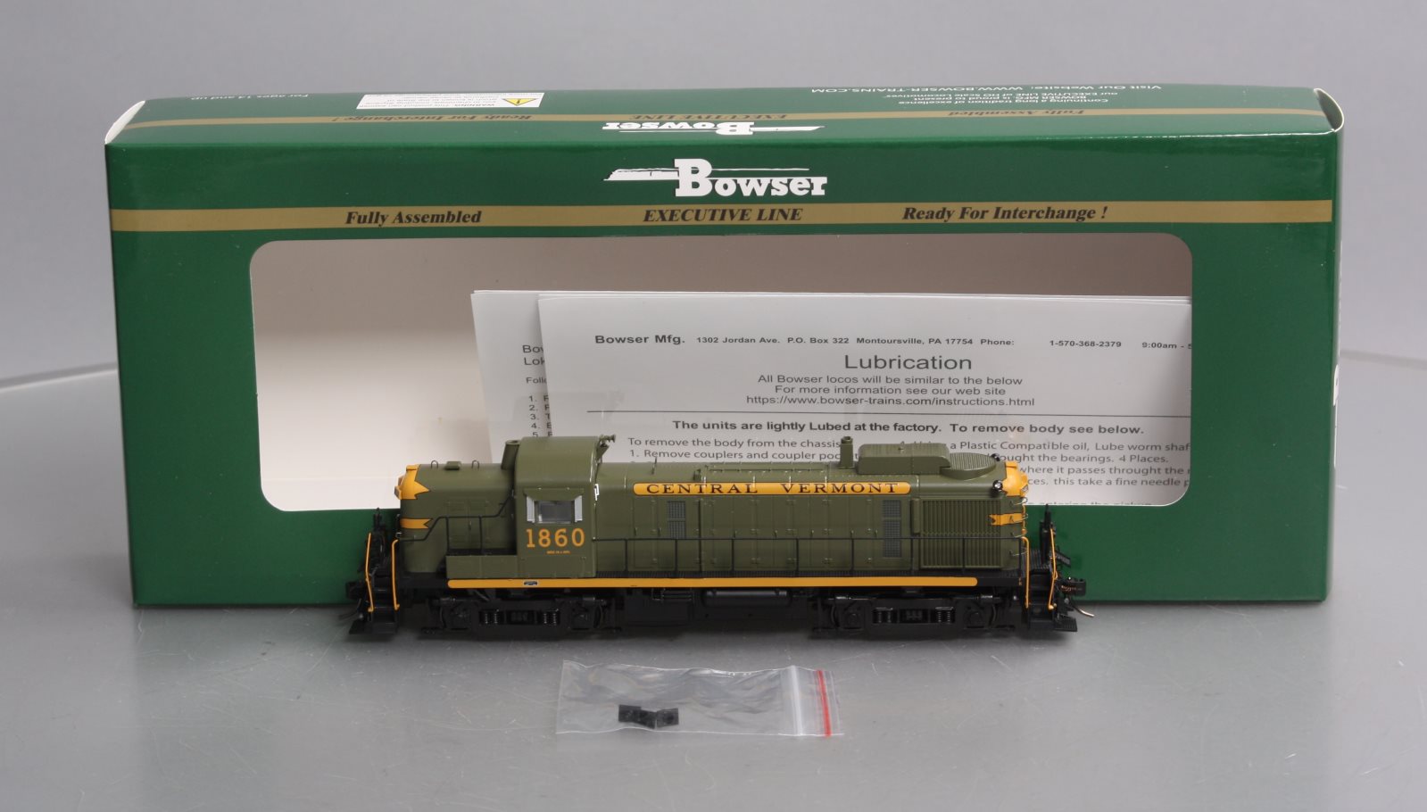 Bowser 24646 HO Central Vermont Alco RS-3 Diesel Locomotive w/Sound #1860