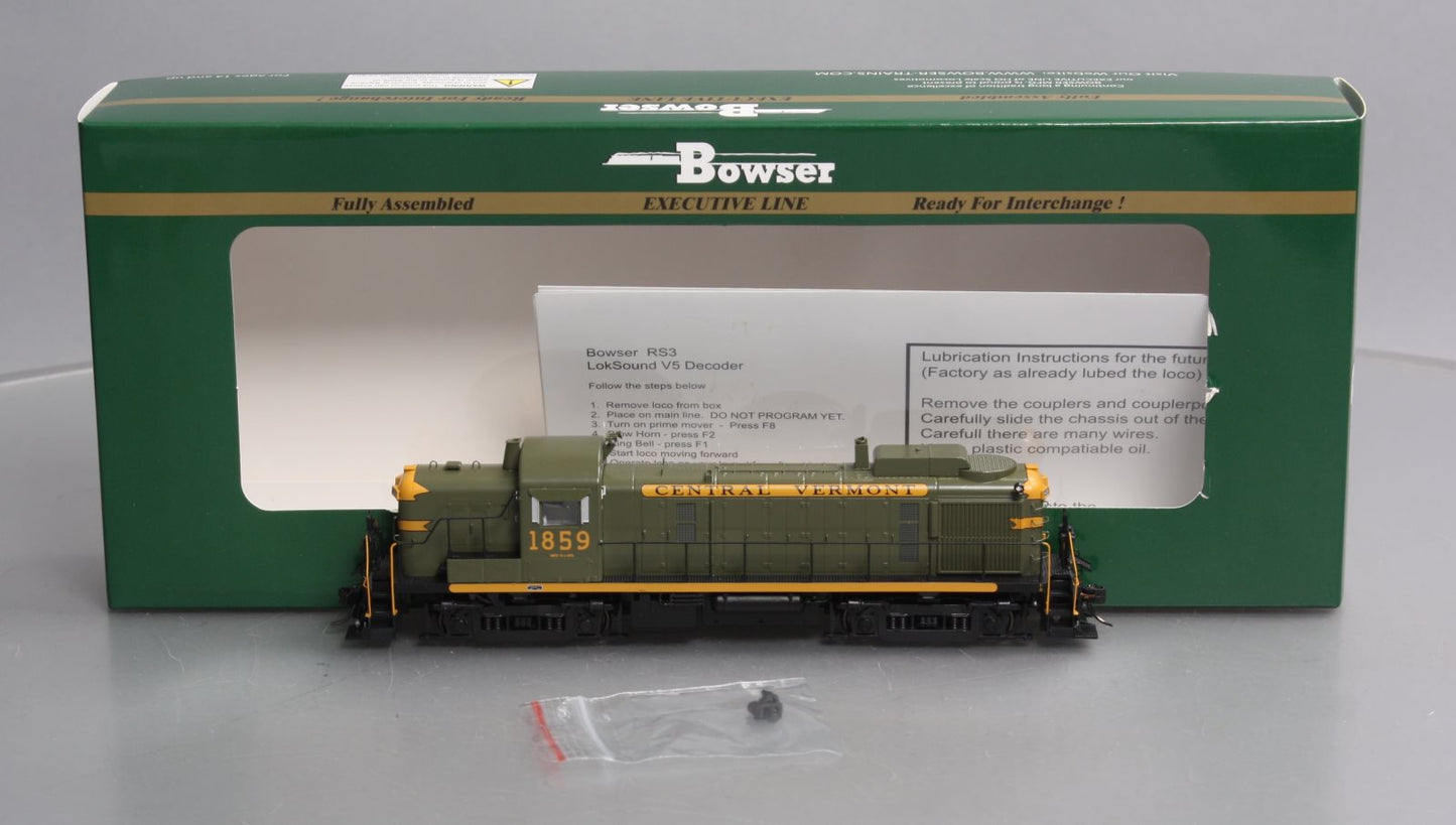Bowser 24645 HO Central Vermont Alco RS-3 Diesel Locomotive with DCC/Sound #1859