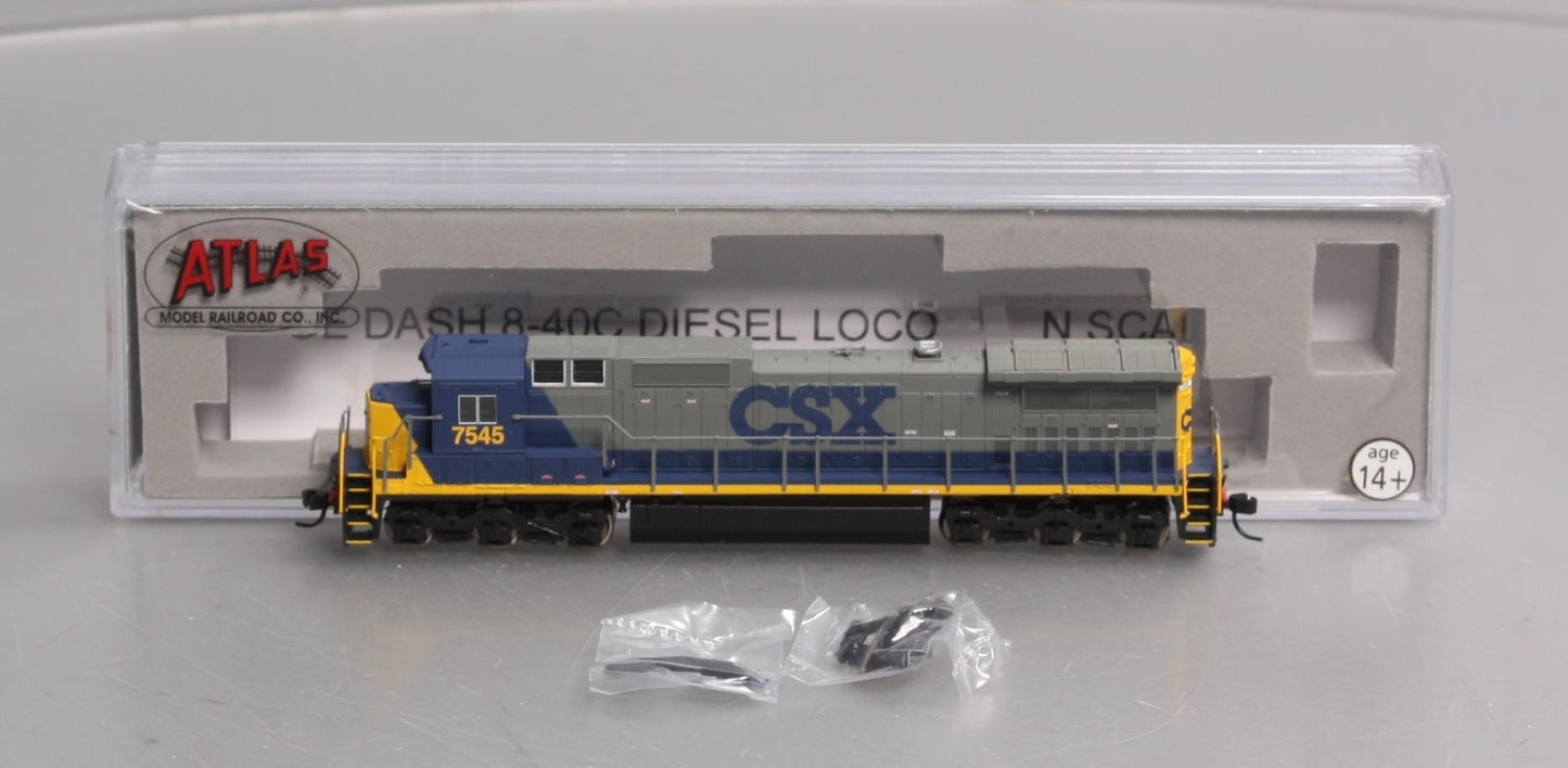 Atlas 51809 N Scale CSX Dash8-40C Diesel Locomotive #7545
