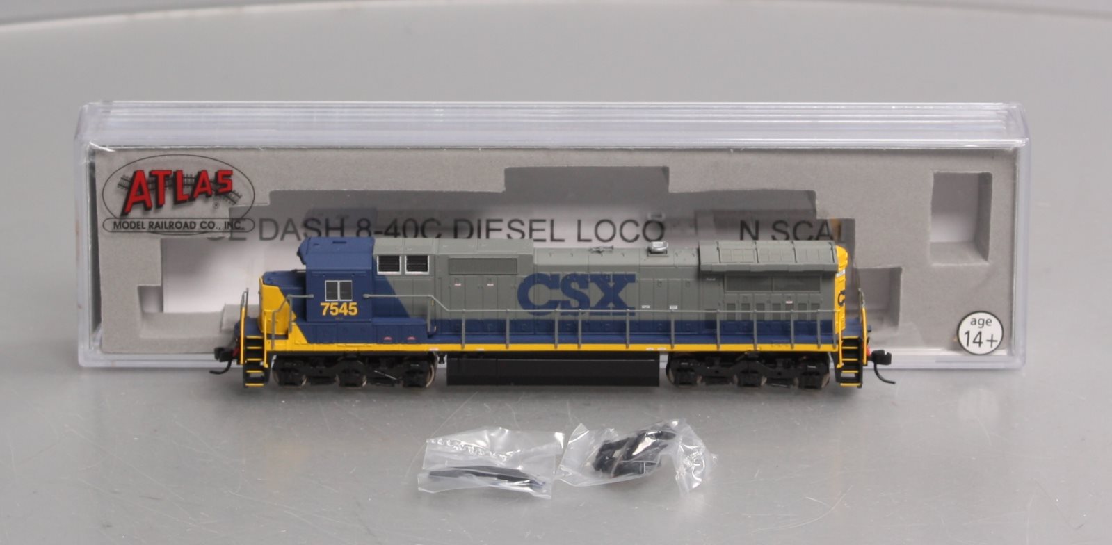 Atlas 51809 N Scale CSX Dash8-40C Diesel Locomotive #7545