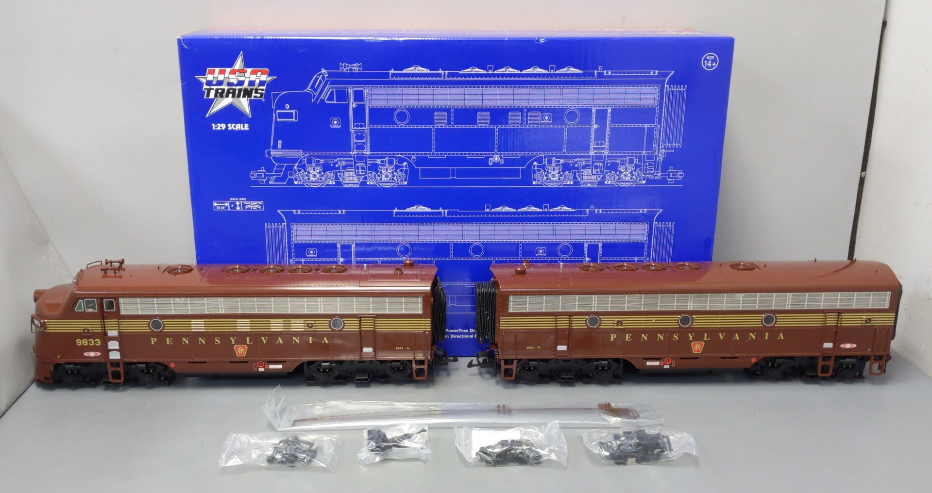 USA Trains R22283 G Pennsylvania F-7 AB Diesel Locomotive Set
