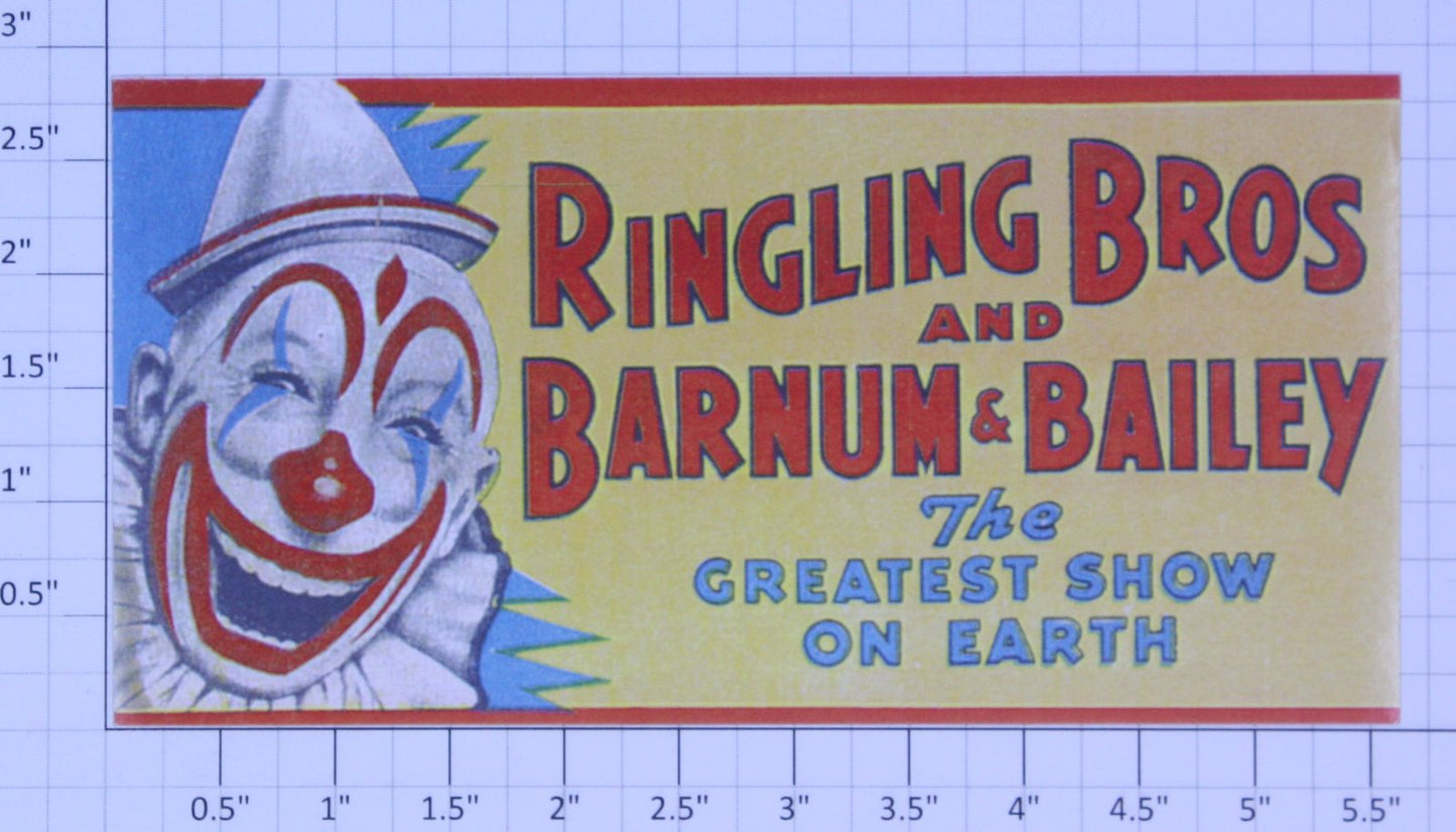 American Flyer 577-3 "Ringling Bros & Barnum and Bailey" Billboard Sticker