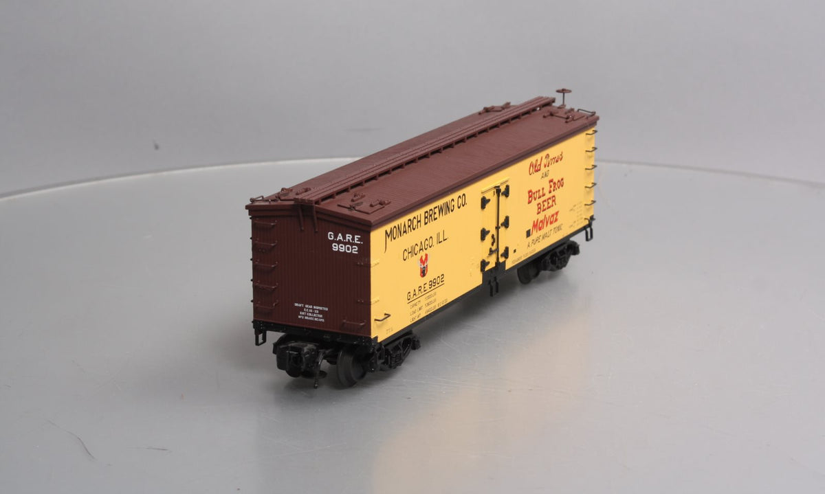Atlas 8140-3 O Gauge Monarch Brewing Co. Reefer Car #9902 - 3 Rail NIB
