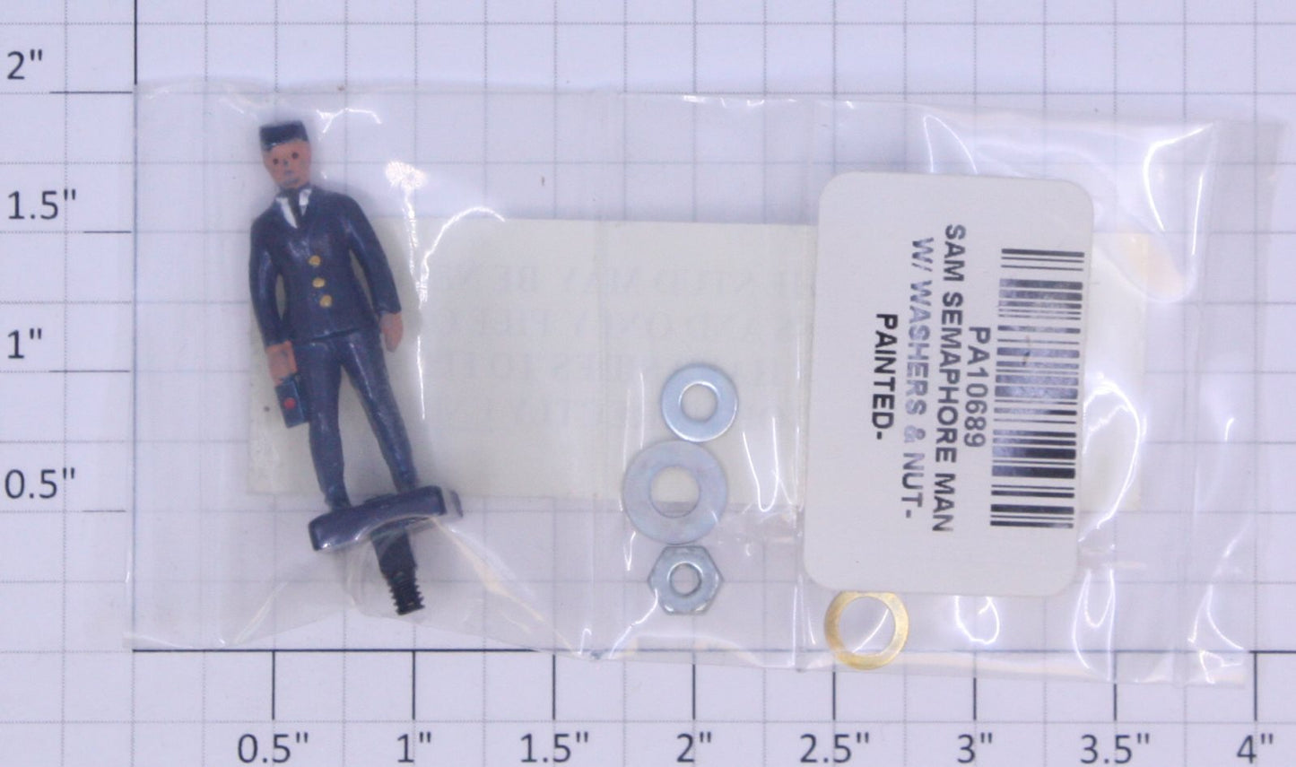 American Flyer 9820-7 Painted Metal "Sam" Semaphore Man with Washers and Nut