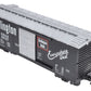 USA Trains R19043B G Burlington Simulated Steel Box Car (Black/Silver) #30707 EX/Box