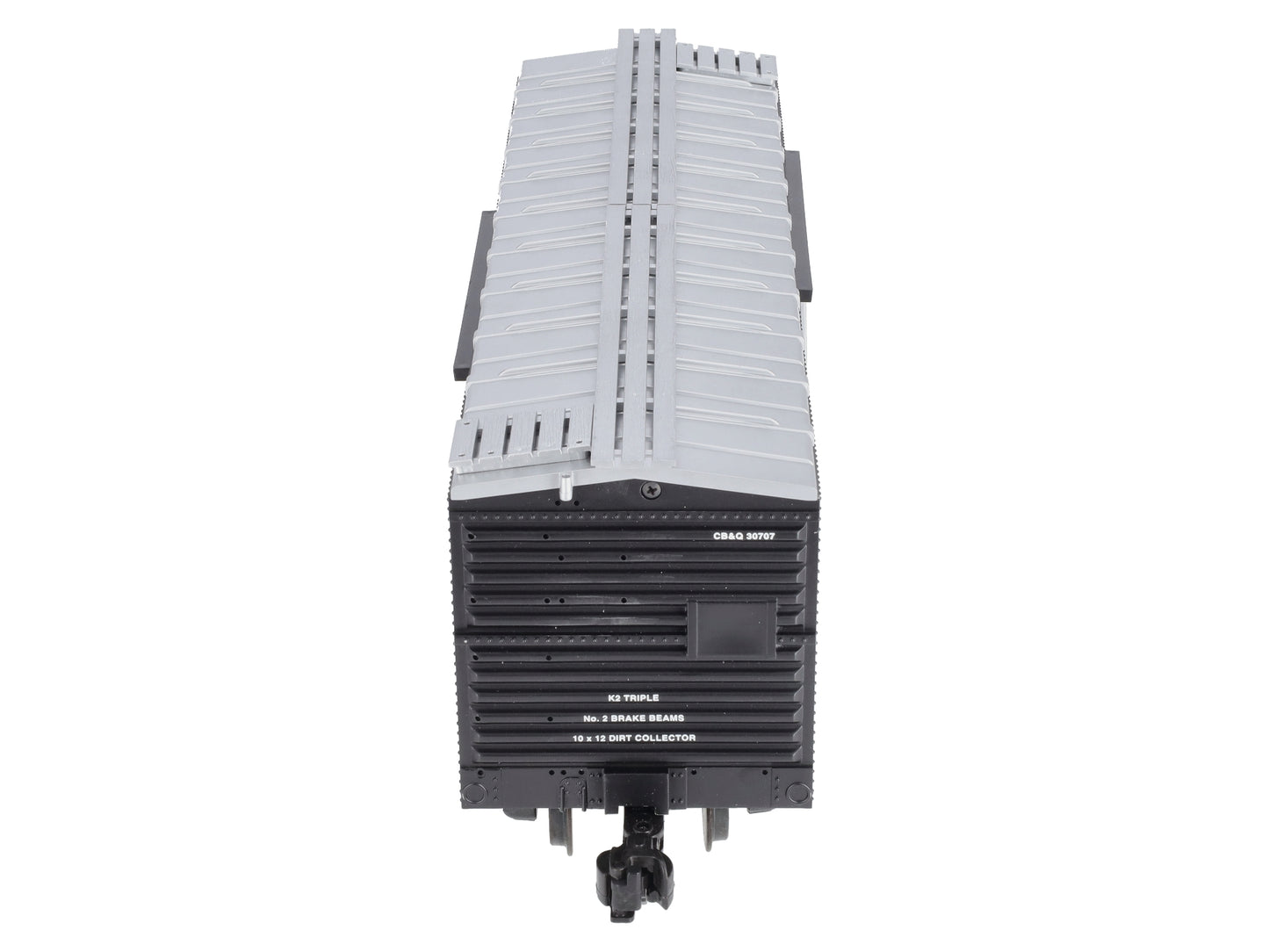 USA Trains R19043B G Burlington Simulated Steel Box Car (Black/Silver) #30707