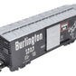 USA Trains R19043B G Burlington Simulated Steel Box Car (Black/Silver) #30707 EX/Box