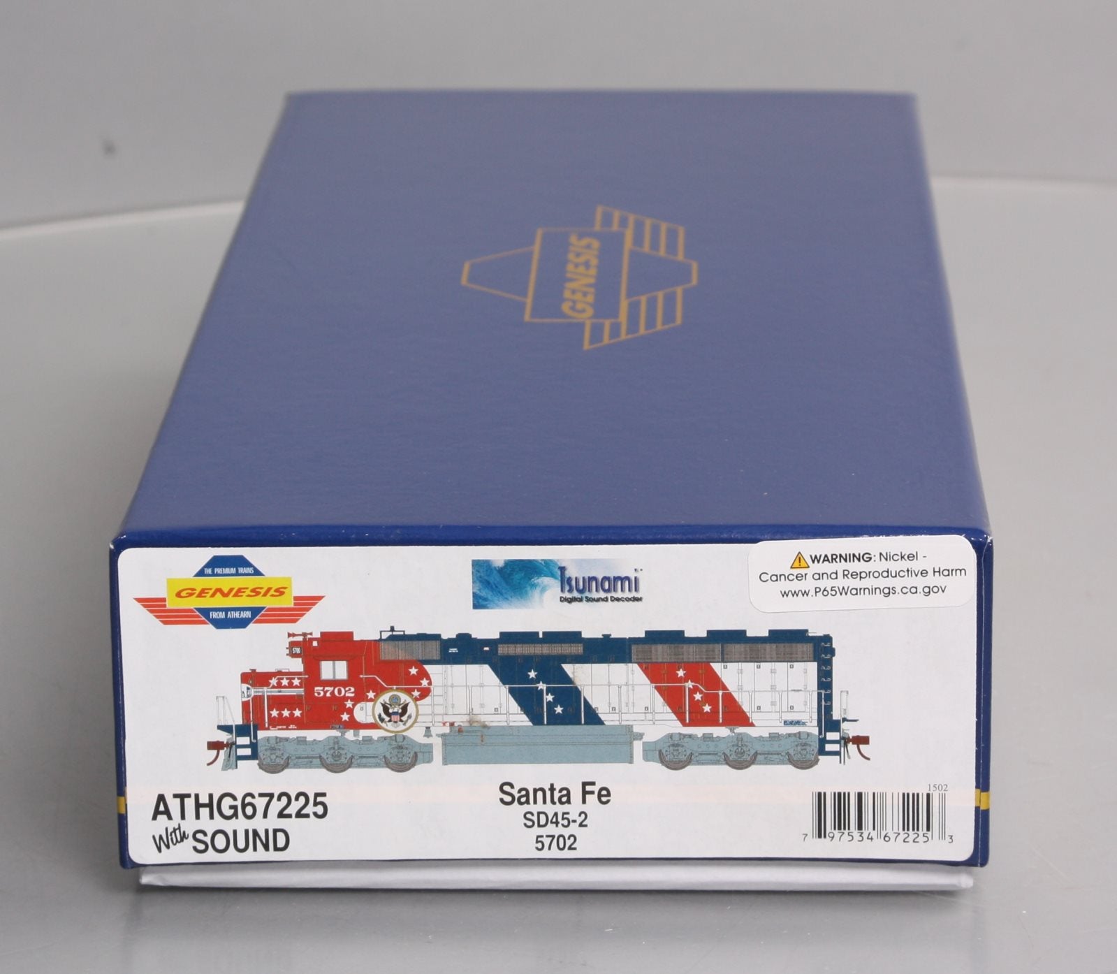Athearn G67225 HO Santa Fe Bicentennial SD45-2 Diesel Loco #5702 w/DCC/Sound