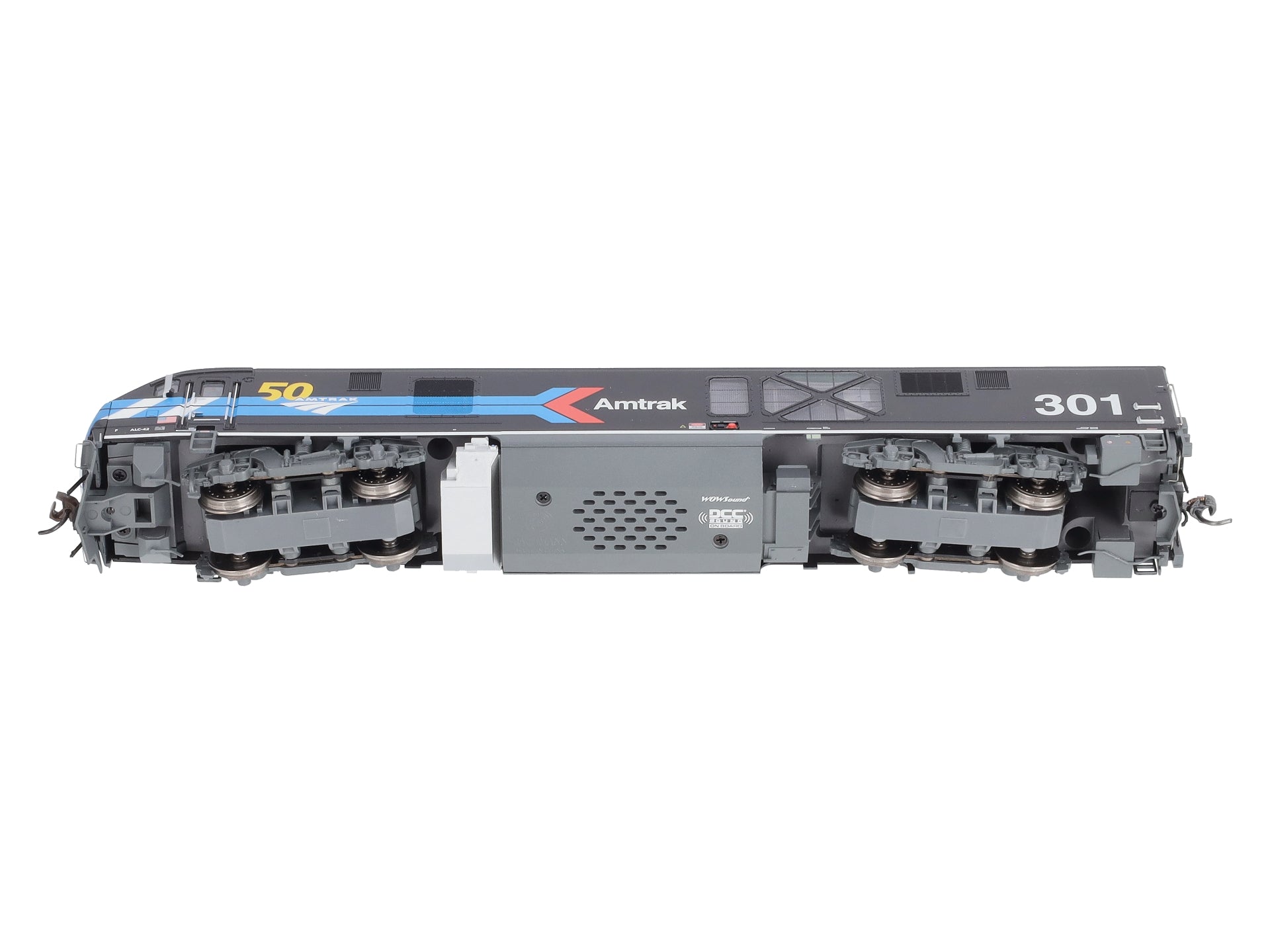 Bachmann 68303 HO Amtrak 50th Anniversary ALC-42 Charger #301 with DCC/Sound