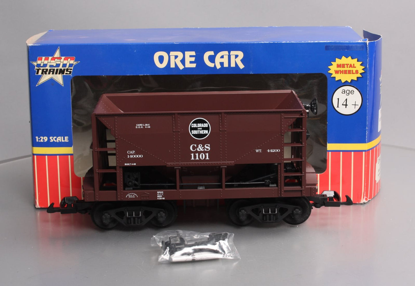 USA Trains 14207 G Colorado & Southern Steel Ore Car #1101 - Metal Wheels