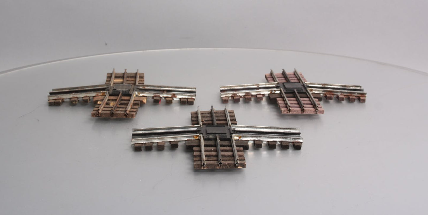 Gargraves 121 O Gauge 3 Rail Phantom Tinplate 90 Degree Crossovers [3] VG