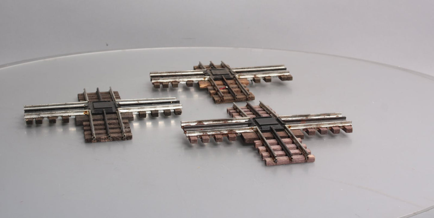 Gargraves 121 O Gauge 3 Rail Phantom Tinplate 90 Degree Crossovers [3] VG