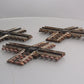 Gargraves 121 O Gauge 3 Rail Phantom Tinplate 90 Degree Crossovers [3] VG