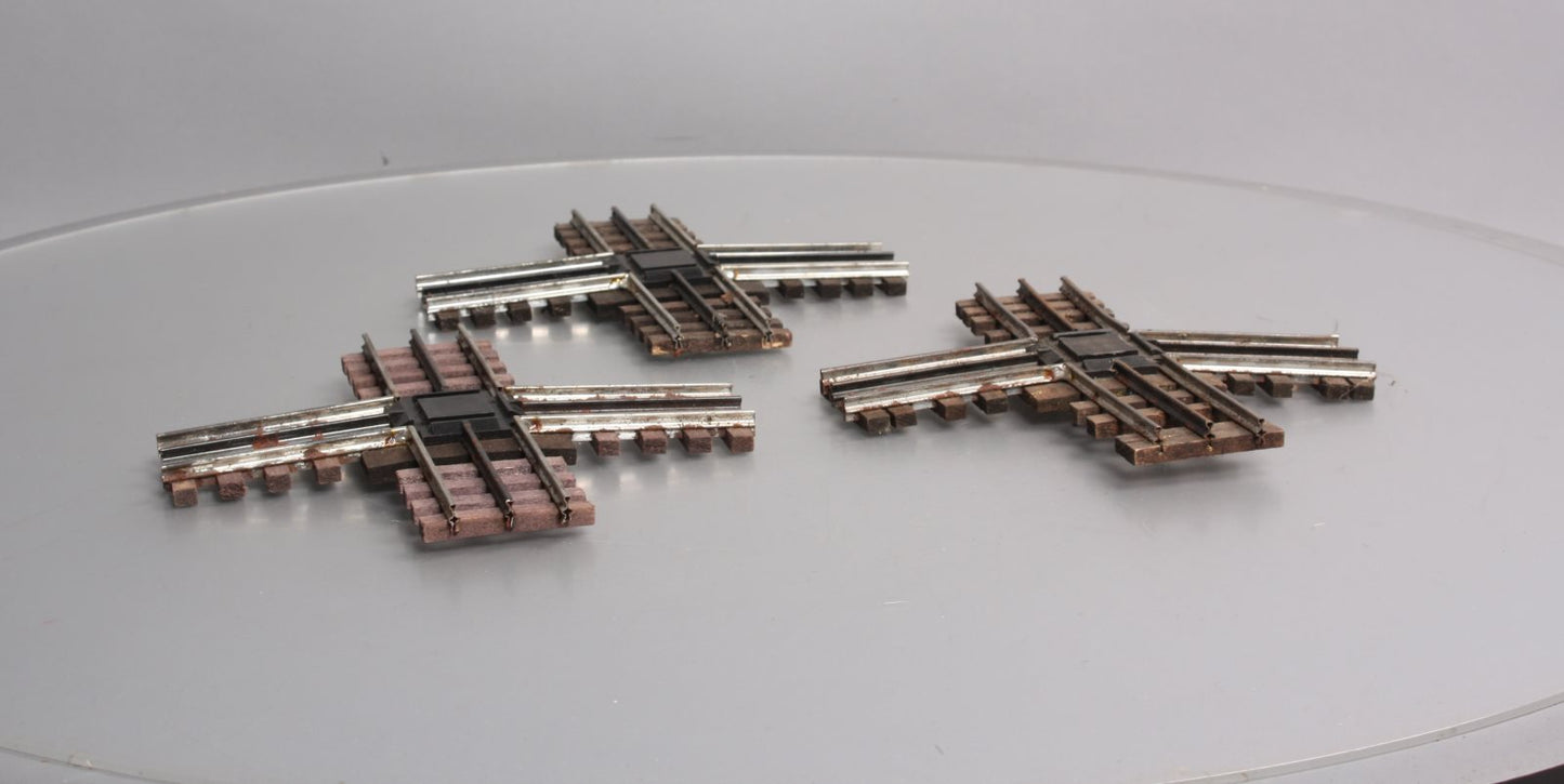 Gargraves 121 O Gauge 3 Rail Phantom Tinplate 90 Degree Crossovers [3] VG