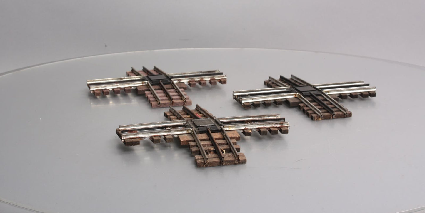 Gargraves 121 O Gauge 3 Rail Phantom Tinplate 90 Degree Crossovers [3] VG
