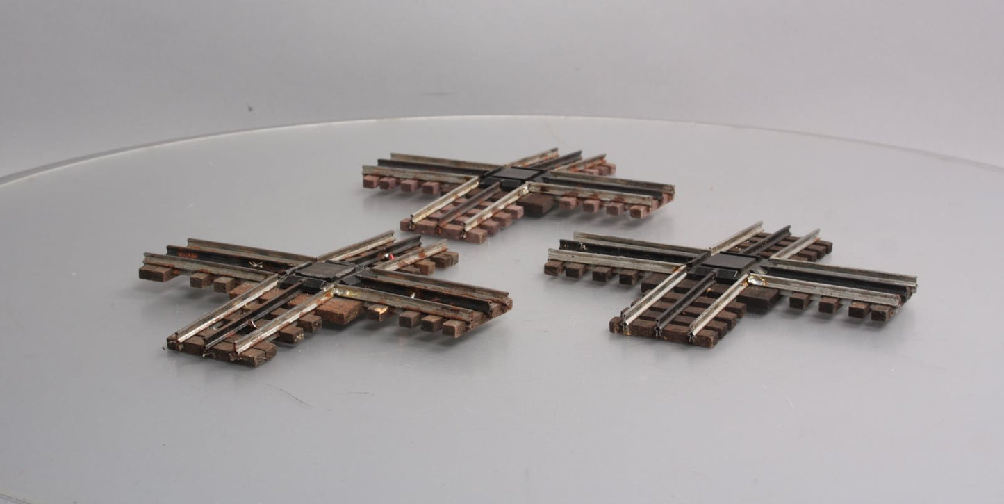 Gargraves 121 O Gauge 3 Rail Phantom Tinplate 90 Degree Crossovers [3] VG