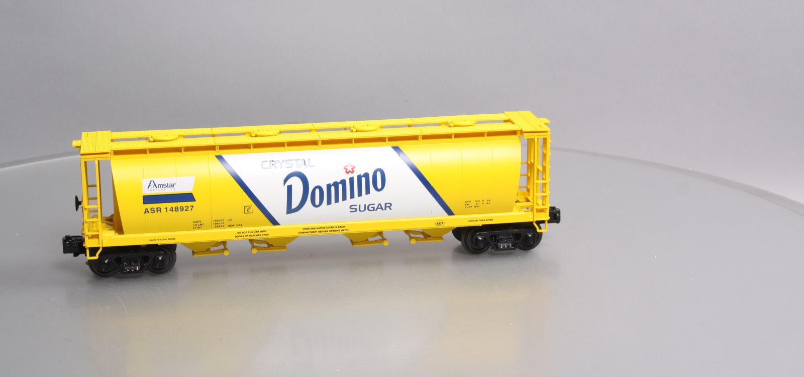 MTH 30-75112 O Domino Sugar 4-Bay Cylindrical Hopper Car LN/Box