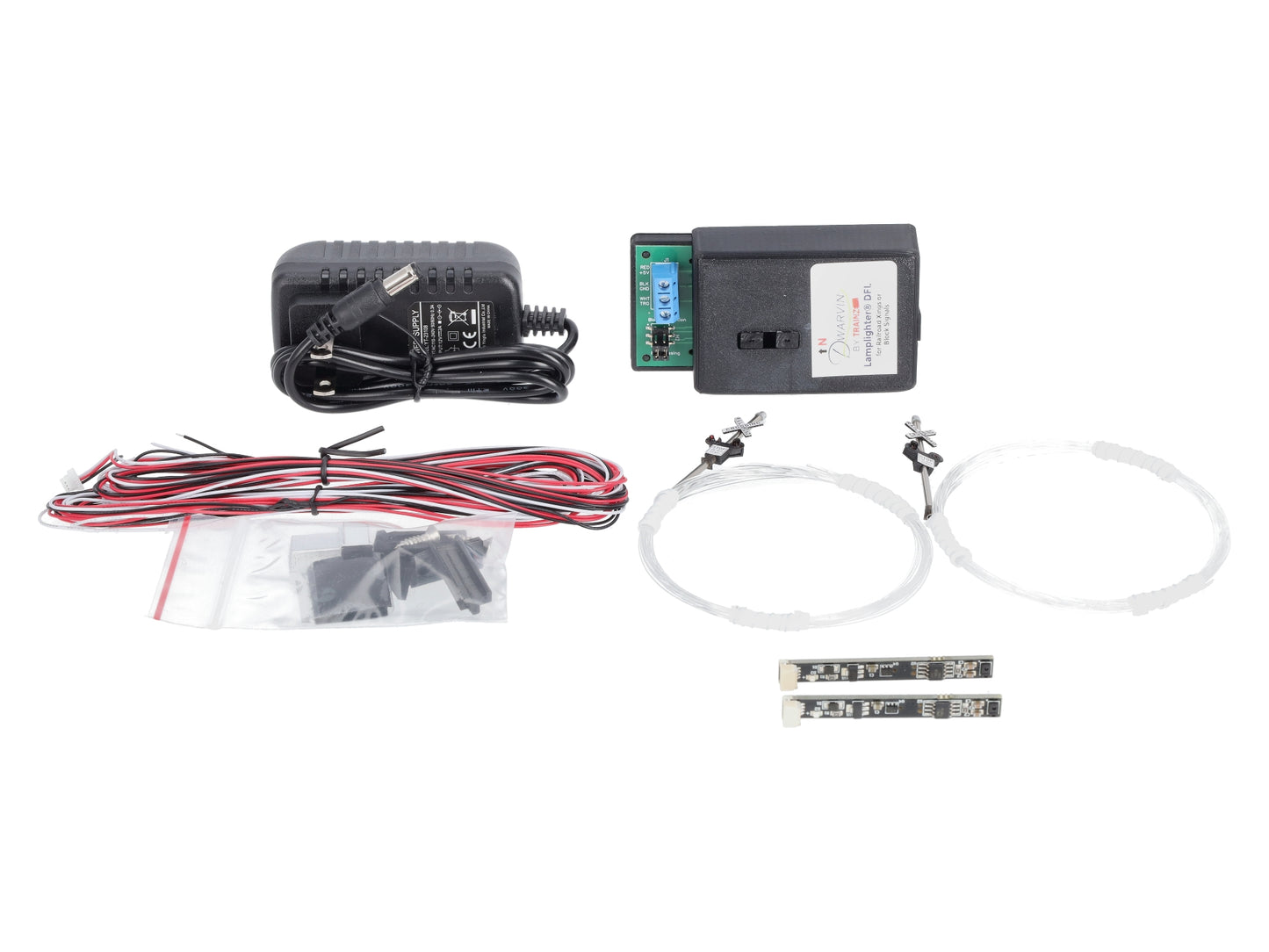 Dwarvin DVIRRXK201 N Scale Crossing Flasher Kit w/Power Supply